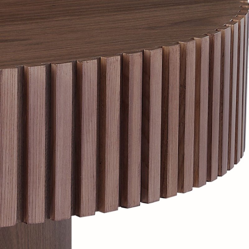 39''Round Coffee Table Modern Coffee Table Unique Coffee Table WALNUT - BBTJOINT
