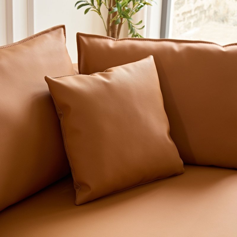 Modern Sectional crescent Couch round curved boned leather Sofa - BBTJOINT