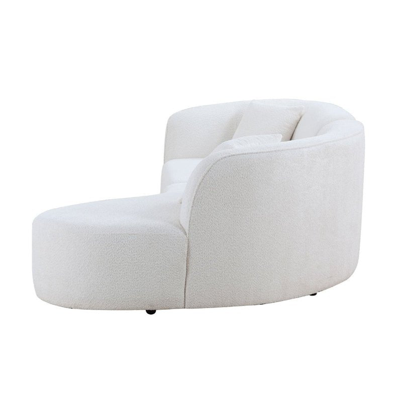Luxury Modern boucle Upholstery Sectional Curved Sofa white - BBTJOINT