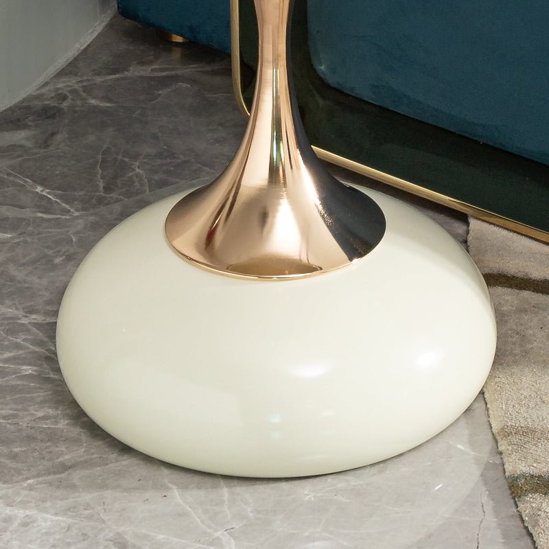 Luxury Round Side End Table rose two - tone Rose gold & Cream - BBTJOINT