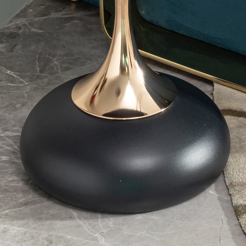 Modern luxurious Black Round Side end Table with Carbon Steel - BBTJOINT