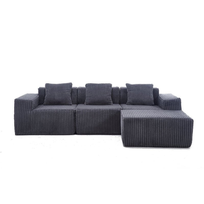 Modern Minimalist Modular Sectional Sofa dark grey - BBTJOINT