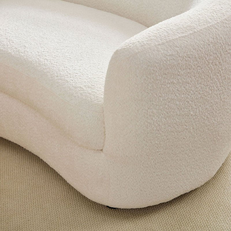 Oversized Curved C - shape Sectional Sofa Anti - scratch couch white - BBTJOINT
